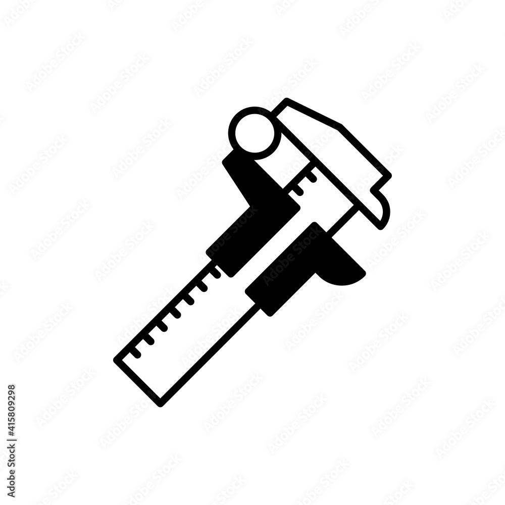 Vernier Caliper vector icon style illustration. EPS 10 file Vernier Caliper vector icon style illustration. EPS 10 file