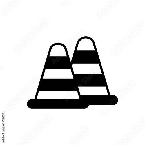 Construction Cone vector icon style illustration. EPS 10 file