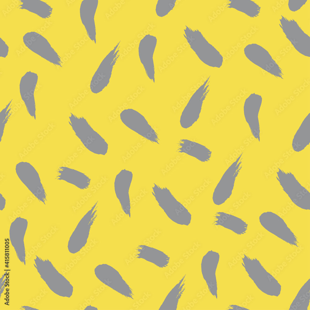 Brushstroke paint on yellow background stroke seamless pattern. Vector Brushstroke paint on yellow background stroke seamless pattern. Vector