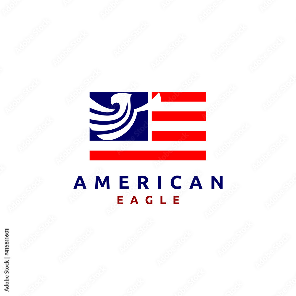American Eagle Flag Logo Design Vector Icon Template Inspiration American Eagle Flag Logo Design Vector Icon Template Inspiration