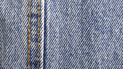 top view  along the seam of denim pants