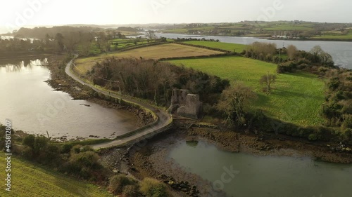 Mahee castle on Mahee island in Northern Ireland