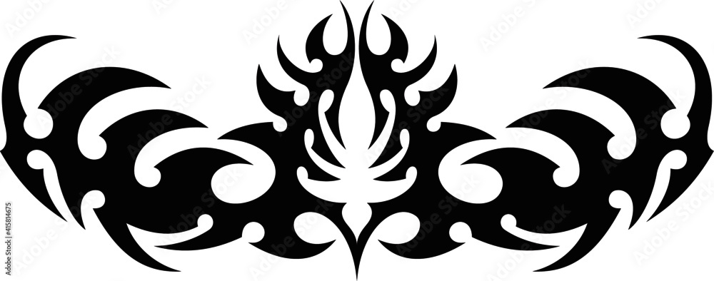 Fototapeta premium Vector symbol, ornament, tattoo. beautiful vector illustration. Drawings on the body, ancient symbols.