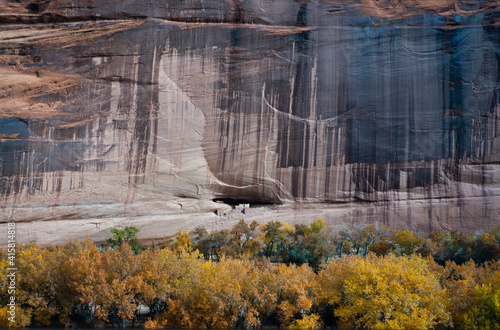 Canyon de Chelly National Monument Park Arizona USA. Chinle.  Navajo indians. Ancient rock dwellings. photo