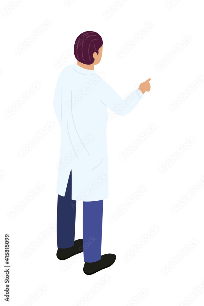 doctor professional character isometric icon