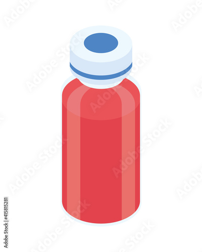 vaccine vial medical isometric icon