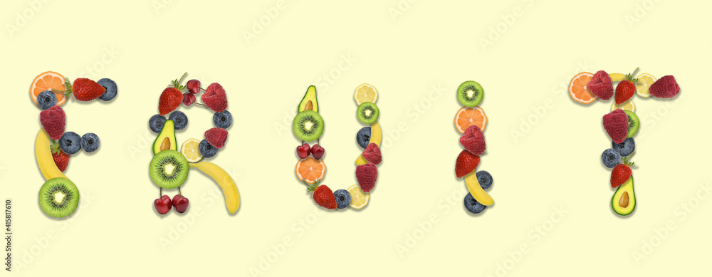 Obraz premium frutta frutta parola fruit 
