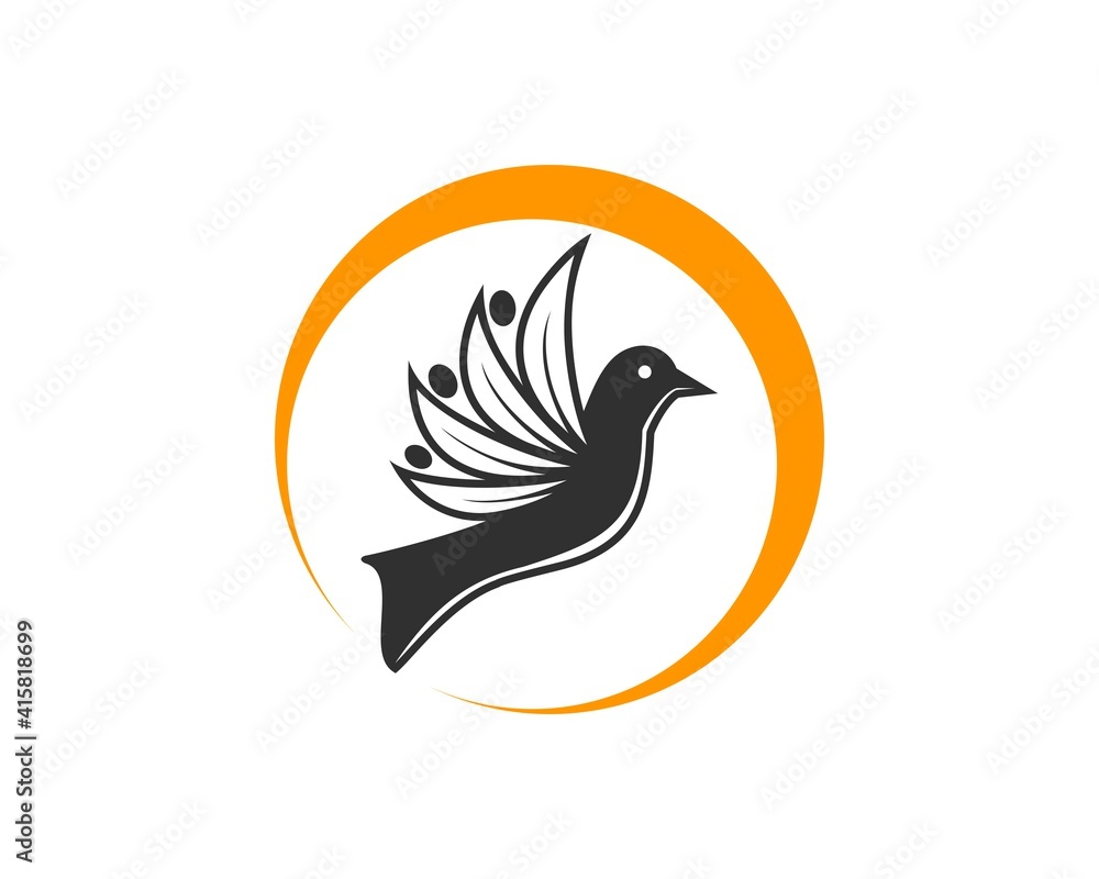 Flying social bird Flying social bird