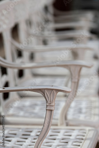 white chairs in a row