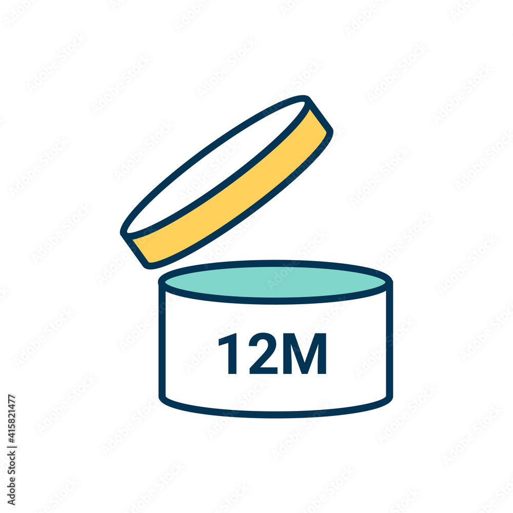 Cream jar RGB color icon. Cosmetic glass and plastic container. Filling volumes. Beauty products bottle. Personal care packaging. Makeup and cosmetic manufacturer. Isolated vector illustration Cream jar RGB color icon. Cosmetic glass and plastic container. Filling volumes. Beauty products bottle. Personal care packaging. Makeup and cosmetic manufacturer. Isolated vector illustration