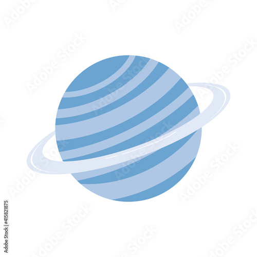 saturn planet with ring orbiting