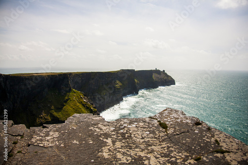 Spring landscape in Cliffs of Moher (Aillte An Mhothair), Ireland photo