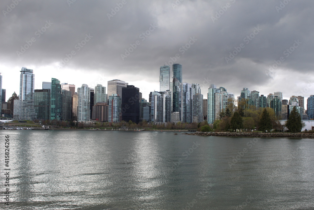 Vancouver City with Storm Clouds