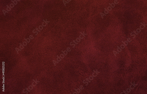 blank page of leather texture background with rough and grunge skin  full frame. Close up detail of textured sheet of dark red color organic art background. background of rough fabric red color.