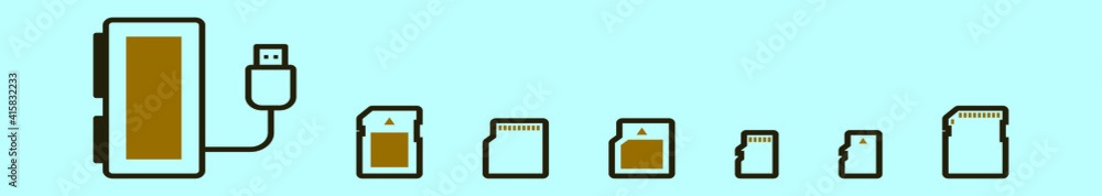 set of card reader cartoon icon design template with various models. vector illustration isolated on blue background set of card reader cartoon icon design template with various models. vector illustration isolated on blue background