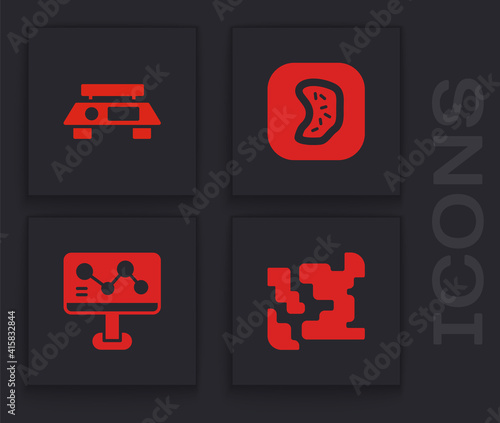 Set Gaseous, Electronic scales, Bacteria and Chemical formula icon. Vector.