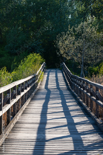 Holzbrücke in der Lobau