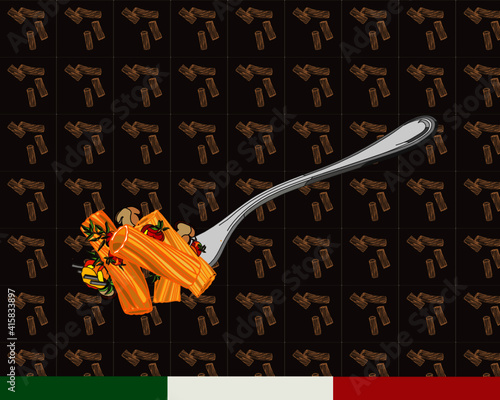 Rigatoni tomato mushroom