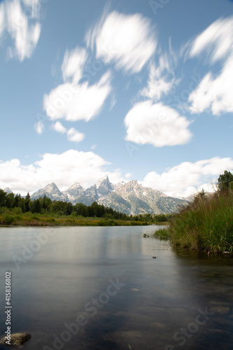 lake in the mountains of grand teton national park