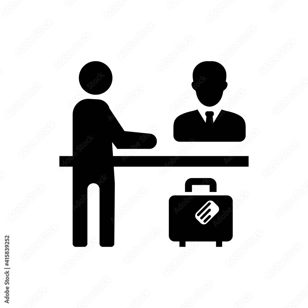 Hotel reception icon Hotel reception icon