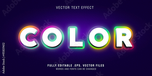 Color text style effect