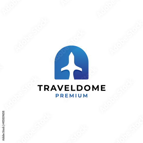 Travel Dome logo vector icon illustration modern style