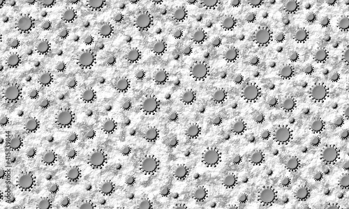  gray virus pattern with volume effects. photo