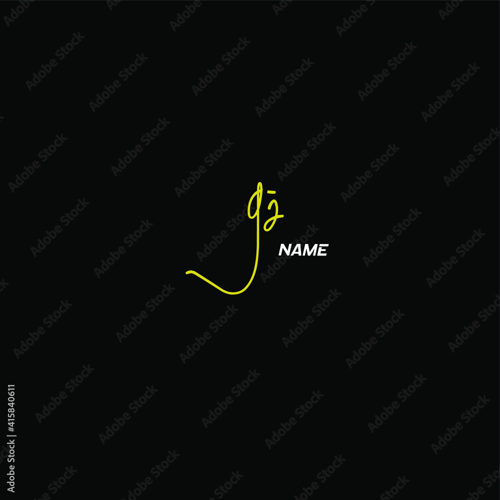 GJ initial handwritten calligraphy, for monogram and logo GJ initial handwritten calligraphy, for monogram and logo