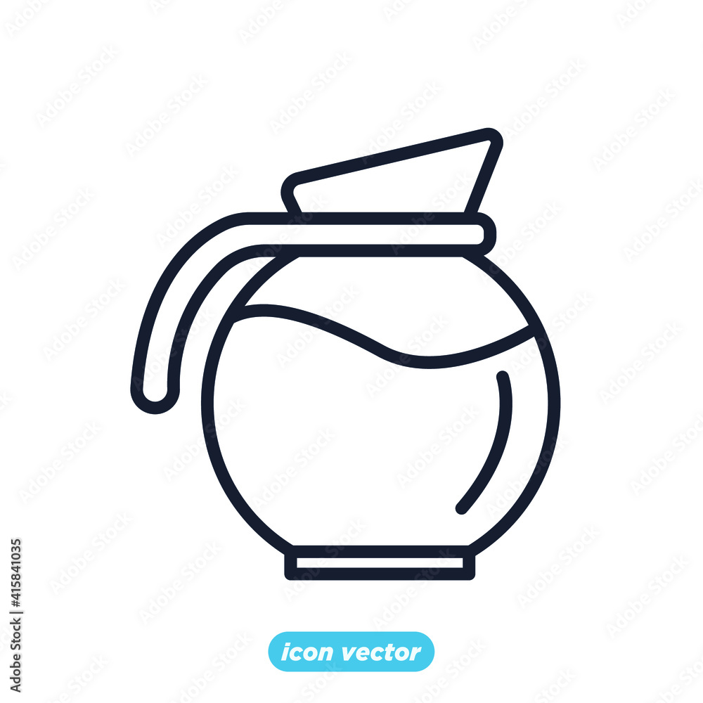 Coffee pot icon. Coffee pot symbol template for graphic and web design collection logo vector illustration Coffee pot icon. Coffee pot symbol template for graphic and web design collection logo vector illustration