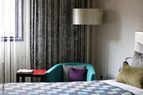 Canvas Print This is a hotel room in London, UK.