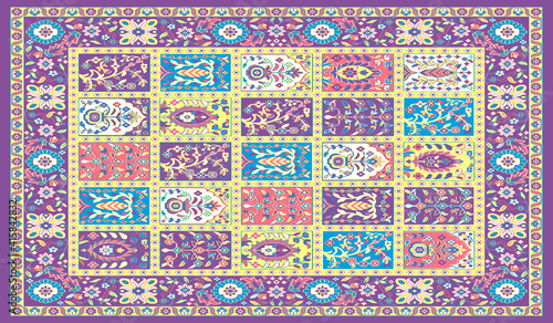Carpet and bathmat pastel design pattern with distressed texture and effect 