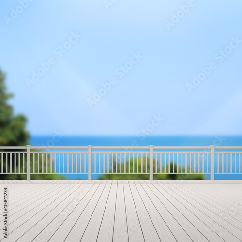 Balcony And Terrace Of Blur Nature Background