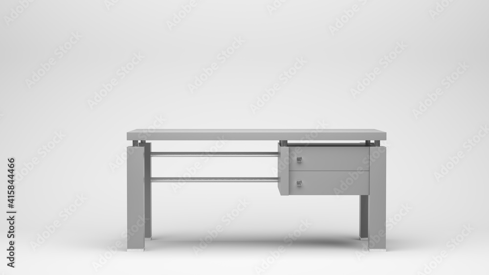 3d illustration concept of modern table or stands on a white background 3d illustration concept of modern table or stands on a white background