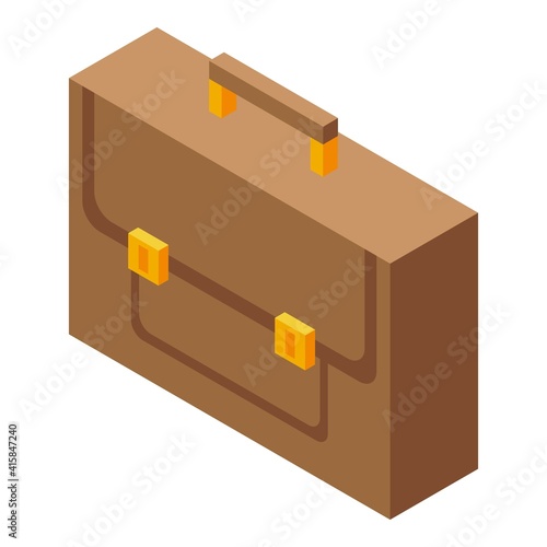 Work suitcase icon. Isometric of work suitcase vector icon for web design isolated on white background