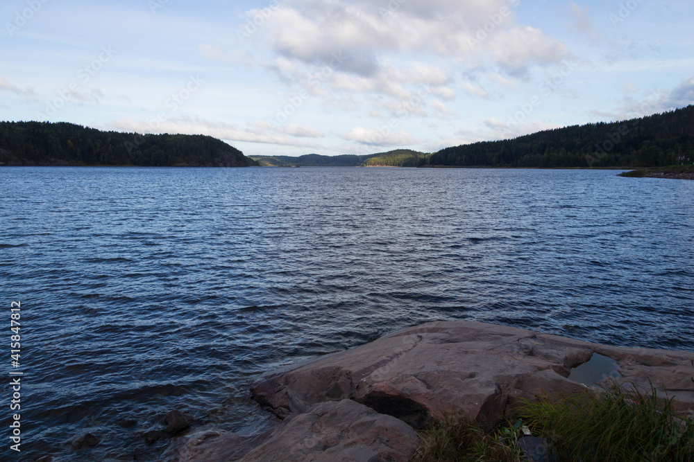 Fototapeta premium big stones on a big lake