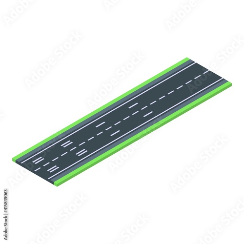 Plane runway icon. Isometric of plane runway vector icon for web design isolated on white background