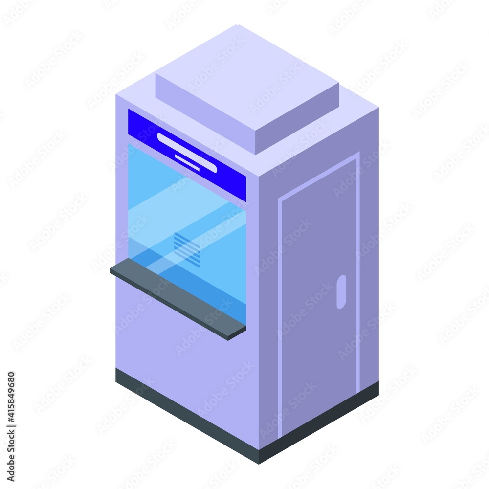 Airport online machine icon. Isometric of airport online machine vector icon for web design isolated on white background Airport online machine icon. Isometric of airport online machine vector icon for web design isolated on white background