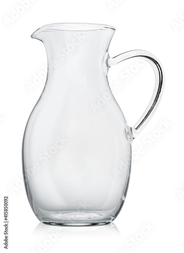 Empty glass decanter