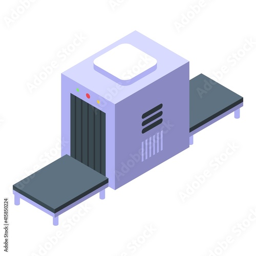 Baggage control icon. Isometric of baggage control vector icon for web design isolated on white background