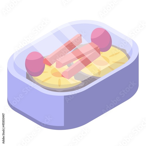 Plane food icon. Isometric of plane food vector icon for web design isolated on white background