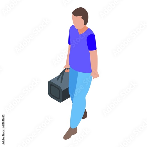 Airport human icon. Isometric of airport human vector icon for web design isolated on white background