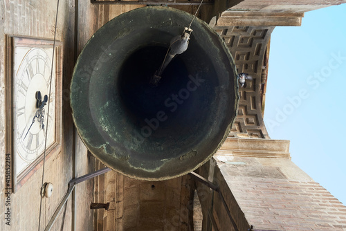 View of the Bells from interior of towerbell photo