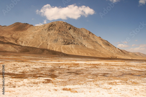 Panorama ridge hike in the middle of the Pamir Mountains, Tajikistan