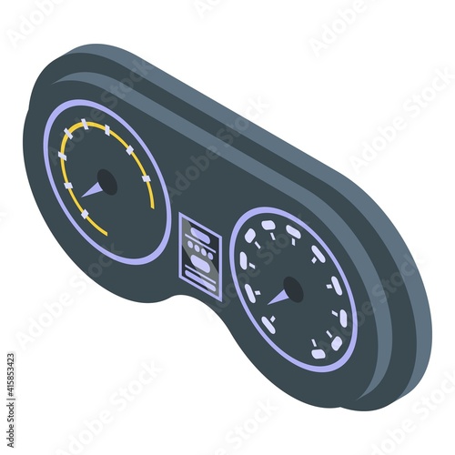 System car dashboard icon. Isometric of system car dashboard vector icon for web design isolated on white background