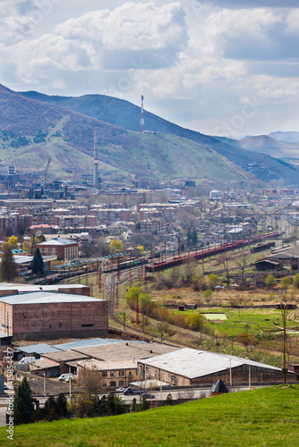 Panoramic view of the outskirts of Vanadzor, Armenia