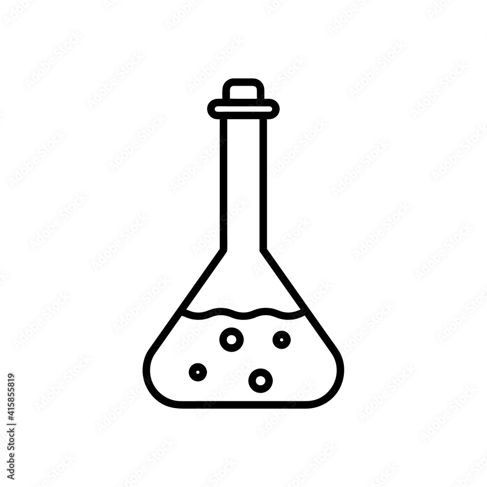 Test tube flat icon. Pictogram for web. Line stroke. Isolated on white background. Vector eps10 Test tube flat icon. Pictogram for web. Line stroke. Isolated on white background. Vector eps10