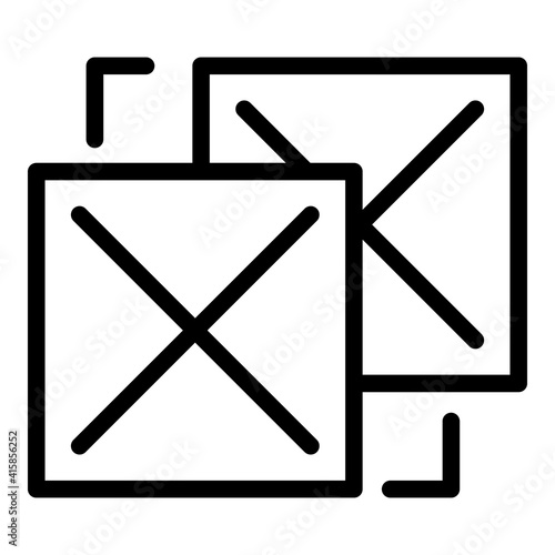 Online redesign icon. Outline online redesign vector icon for web design isolated on white background