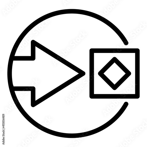 Redesign process icon. Outline redesign process vector icon for web design isolated on white background