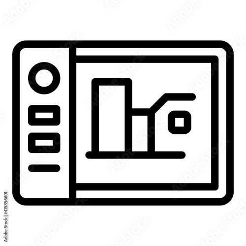 Website redesign icon. Outline website redesign vector icon for web design isolated on white background