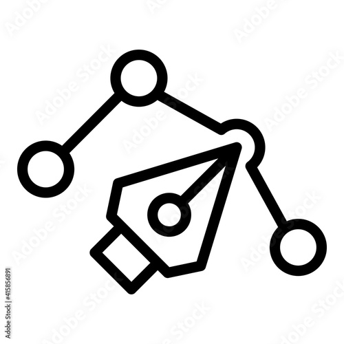 Redesign graphic icon. Outline redesign graphic vector icon for web design isolated on white background